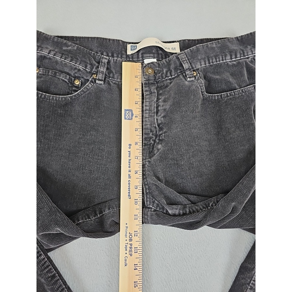 GAP Corduroy Pants Men's 35x29 Black Straight Fit Vintage Y2K Grunge Skater - Picture 2 of 7